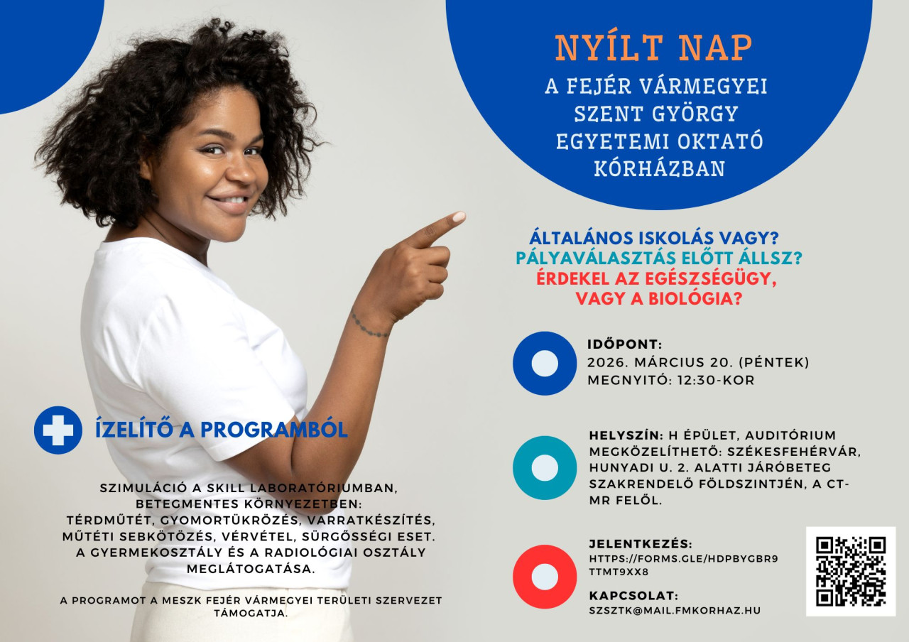 Általános iskolások jelentkezését várják a kórház március végi nyílt napjára